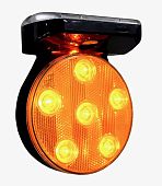 Фонарь сигнальный дорожный маяк солнечный мигалка ФСА на магните для ограждений