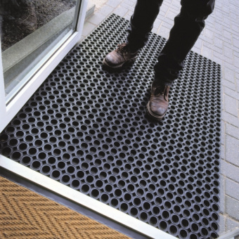 Ячеистый грязесборный грязезащитный резиновый коврик 1200 на 800 мм