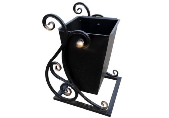 Урна для мусора мусорка кованая уличная "Лотос"