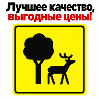 Табличка пиктограмма "Особо охраняемая зона" ПВХ 100*100мм