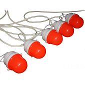 Фонарь сигнальный дорожный гирлянда ФС-12 50 Метров ШАГ 2 метра 26 штук маячок на вешку