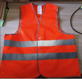 Жилет светоотражающий сигнальный оранжевый (1Э)ГОСТ 12.4.281-2014