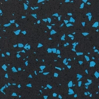 Рулонное резиновое напольное покрытие 8 мм черно-синее 15% 
