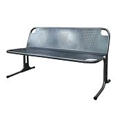 Кресло секция металлические стулья скамья сиденье для залов ожидания вокзалов аэропортов 3-местная серия Mantella 068 1500*584*833